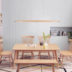Japandi Wooden Linear Pendant Light