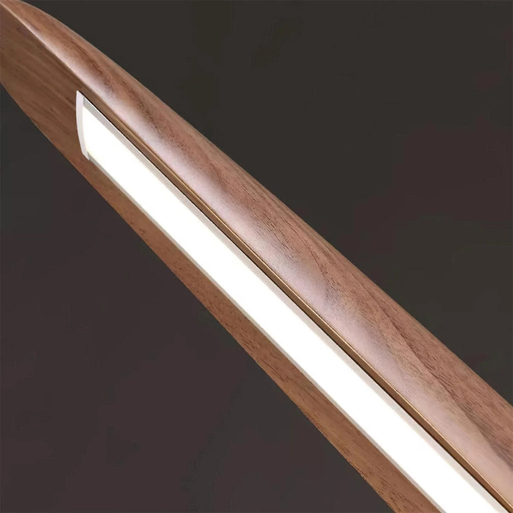 Japandi Wooden Linear Pendant Light