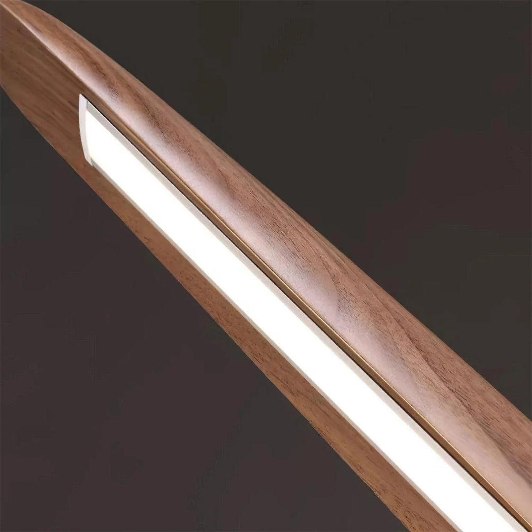 Japandi Wooden Linear Pendant Light