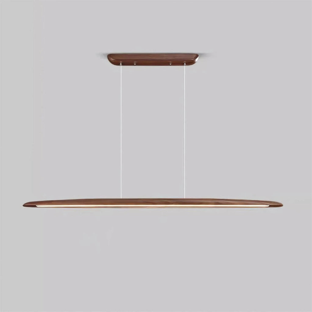Japandi Wooden Linear Pendant Light