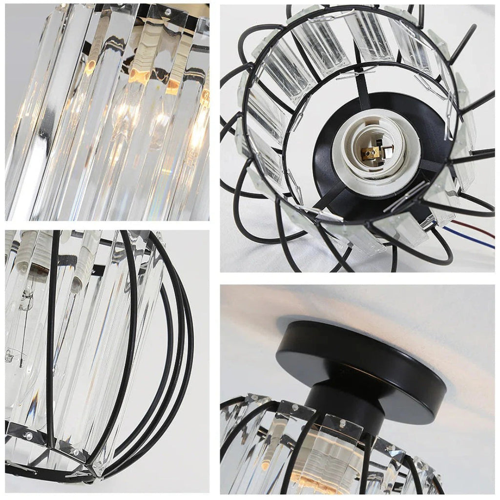 Vintage Crystal Ceiling Light
