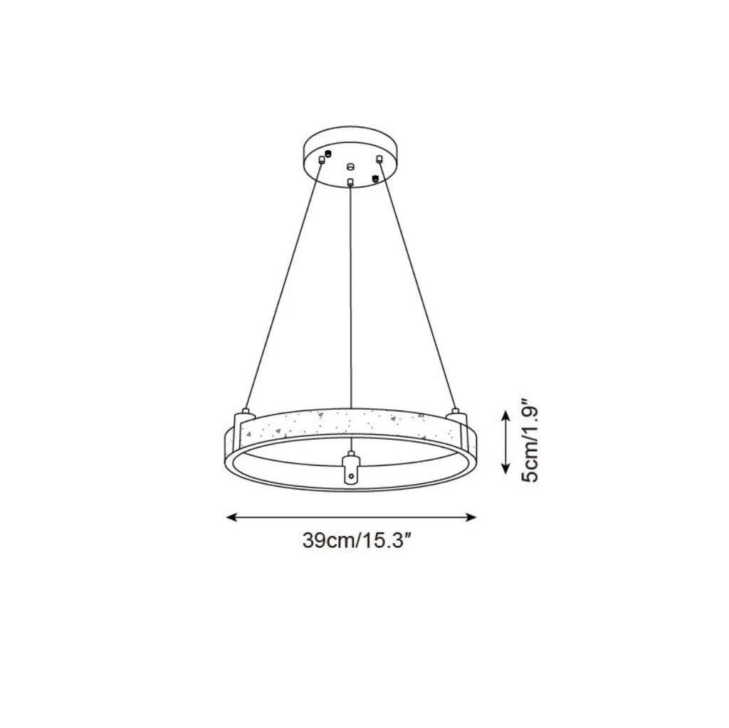 Stone Ring Pendant Light