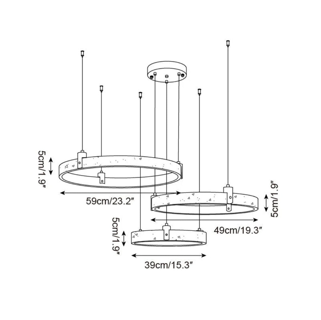 Stone Ring Pendant Light