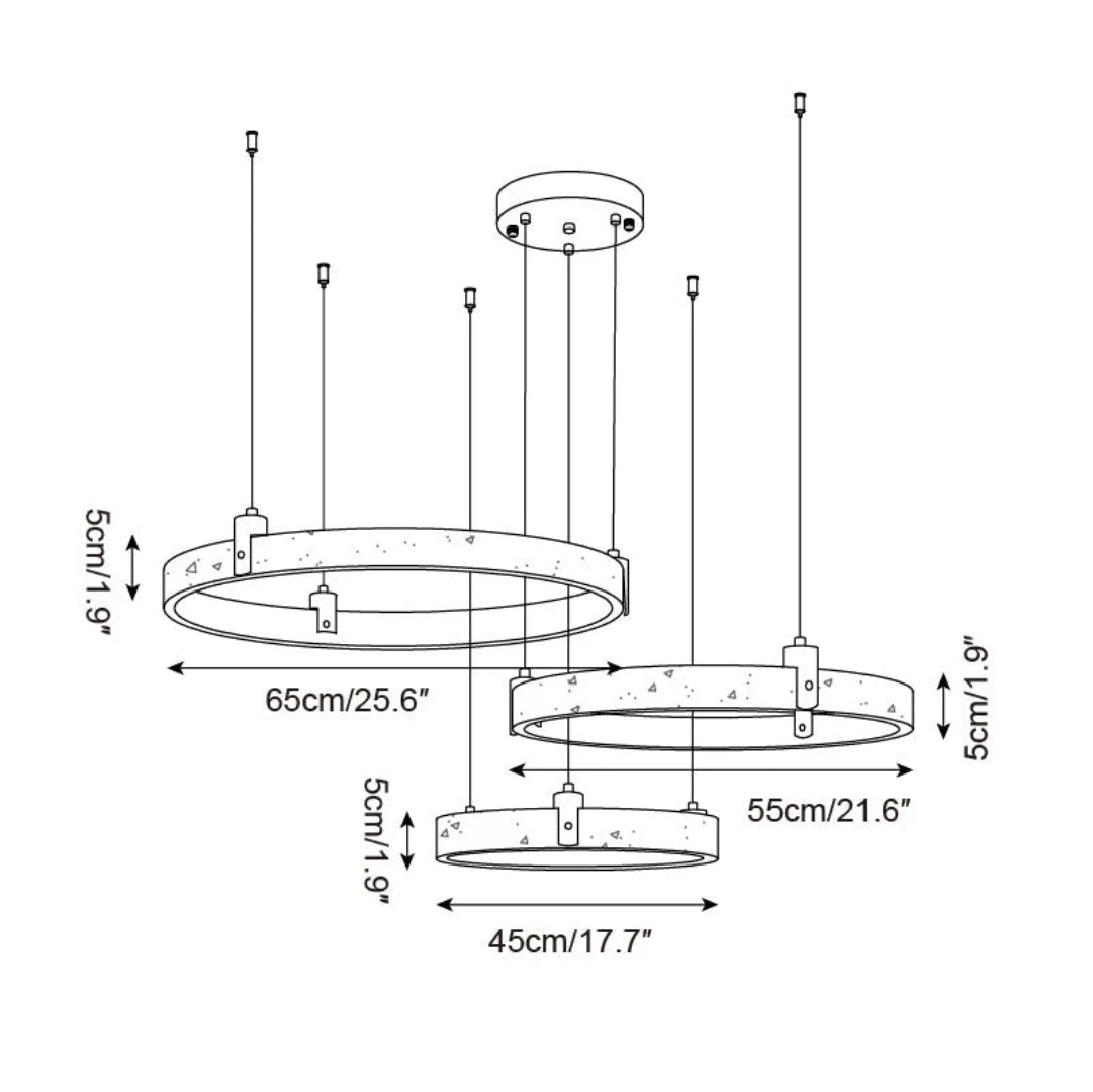 Stone Ring Pendant Light