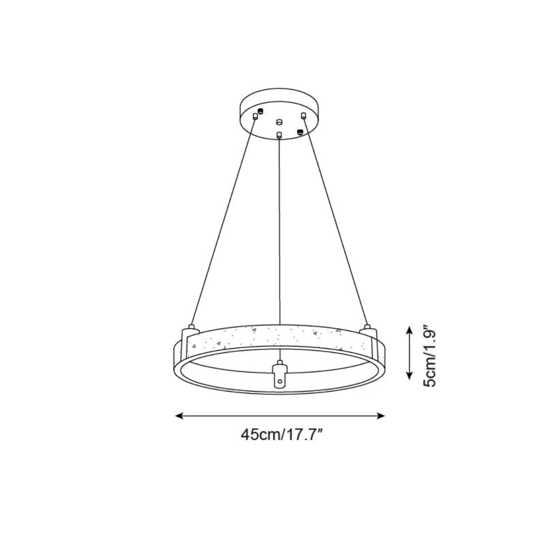 Stone Ring Pendant Light