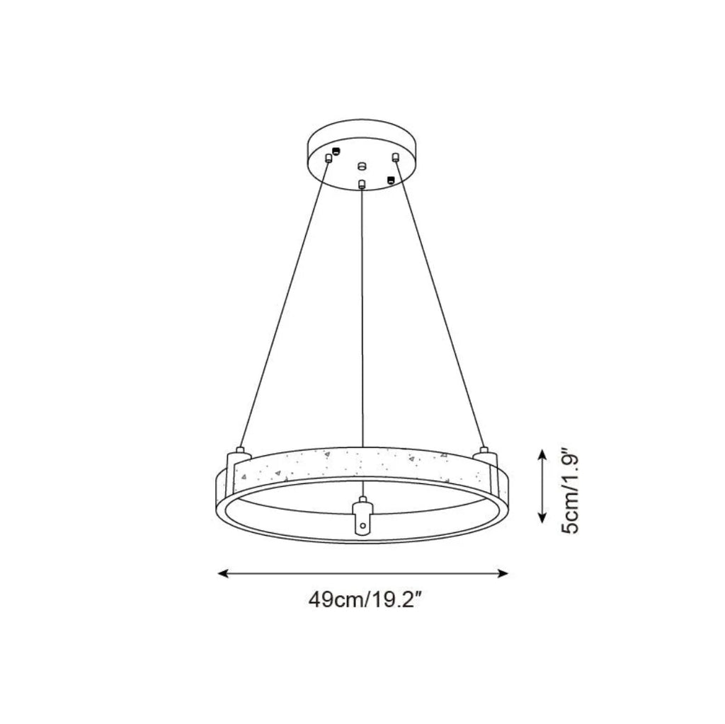 Stone Ring Pendant Light