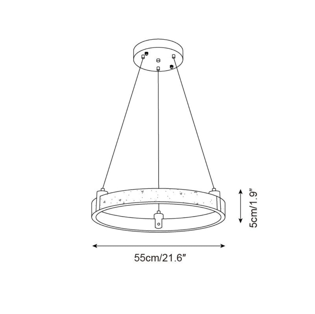 Stone Ring Pendant Light