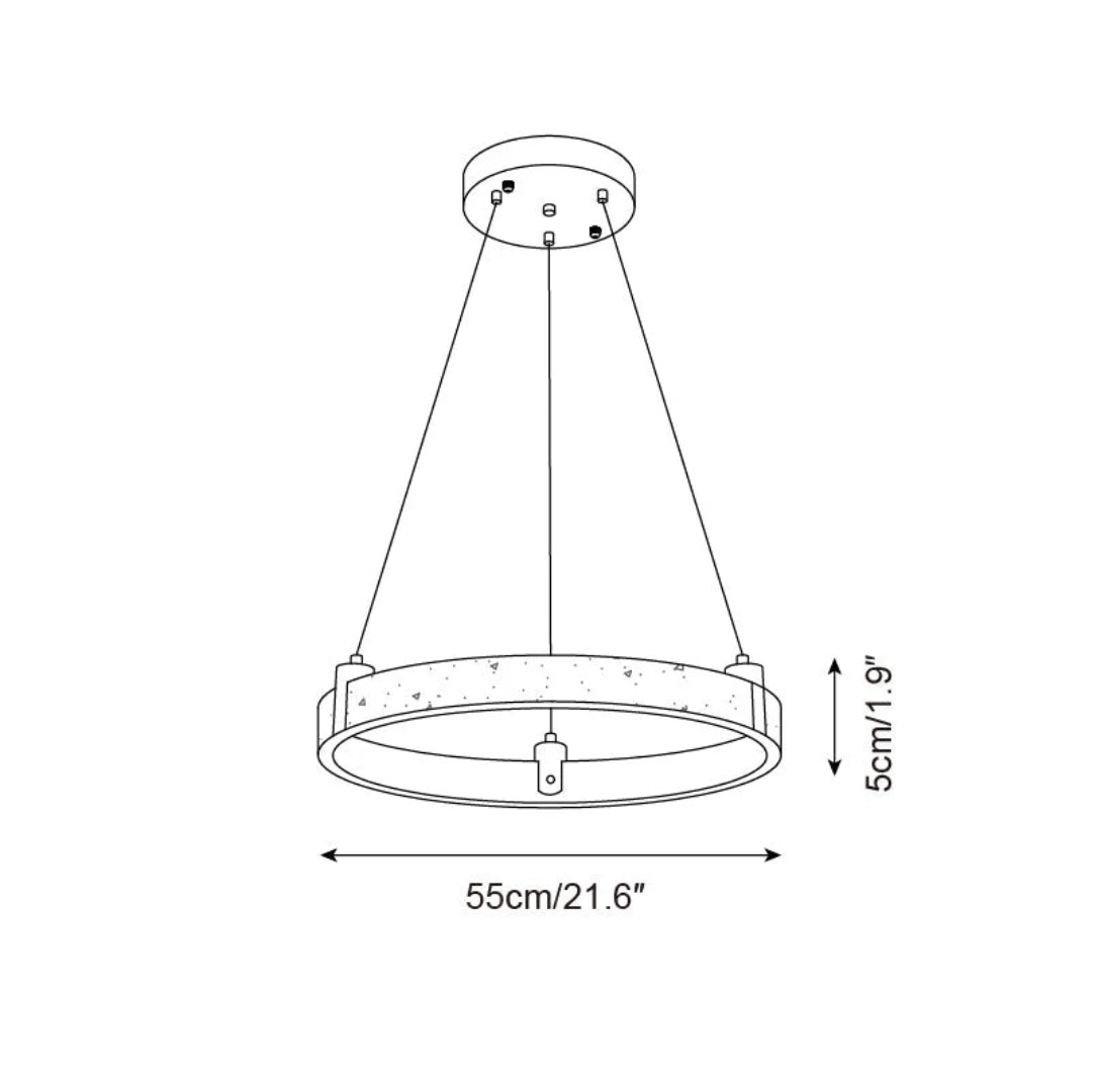 Stone Ring Pendant Light