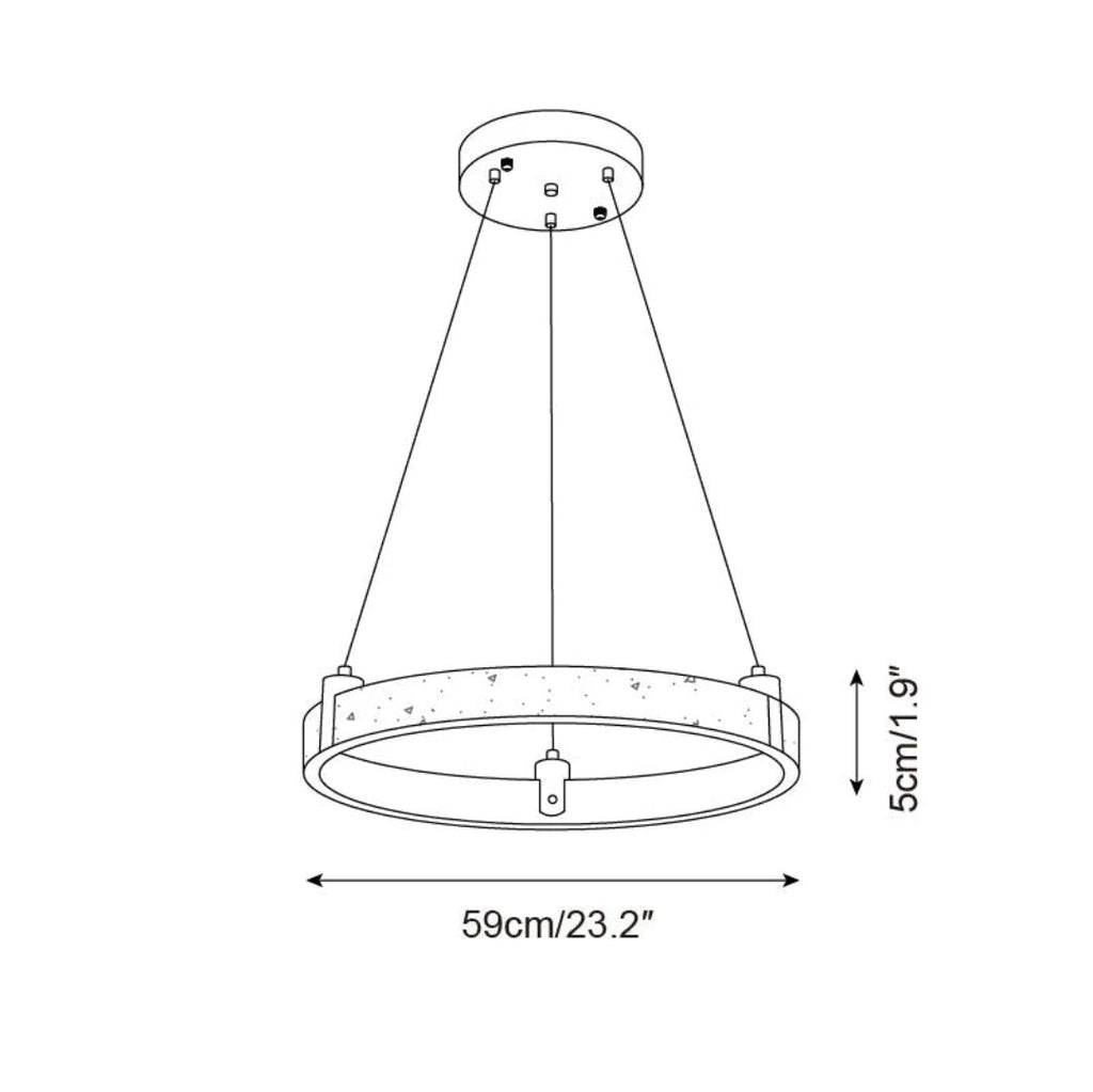 Stone Ring Pendant Light