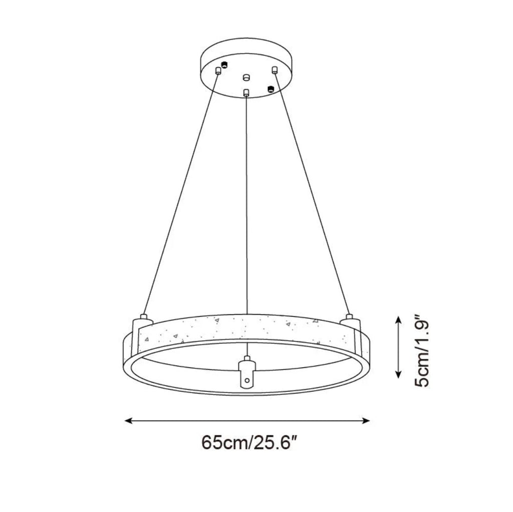 Stone Ring Pendant Light