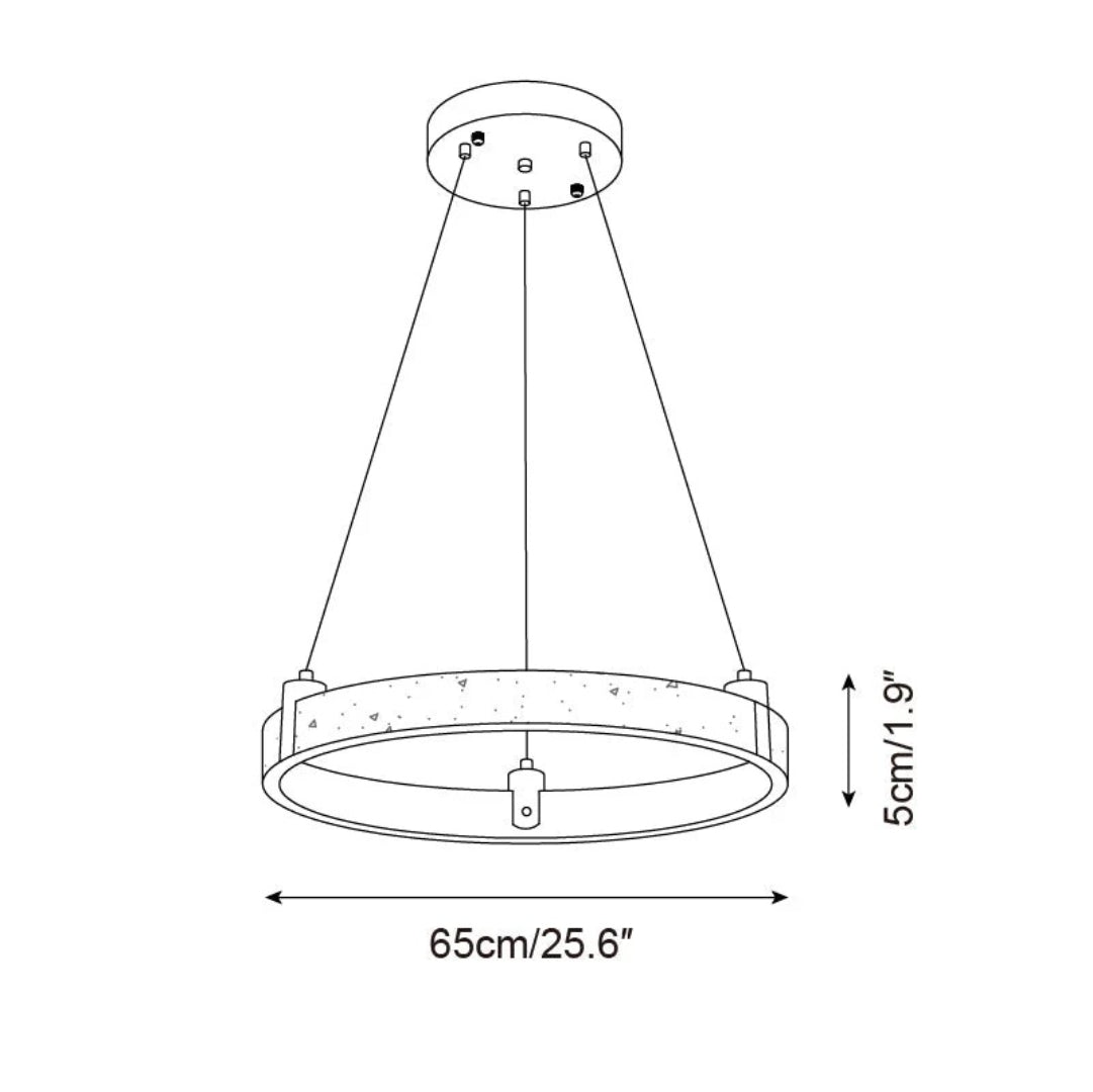 Stone Ring Pendant Light