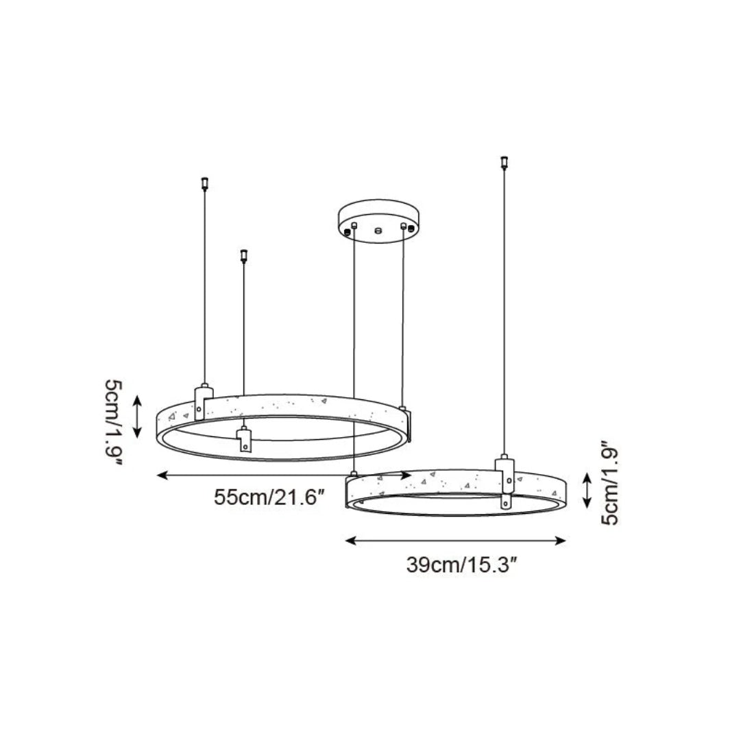 Stone Ring Pendant Light