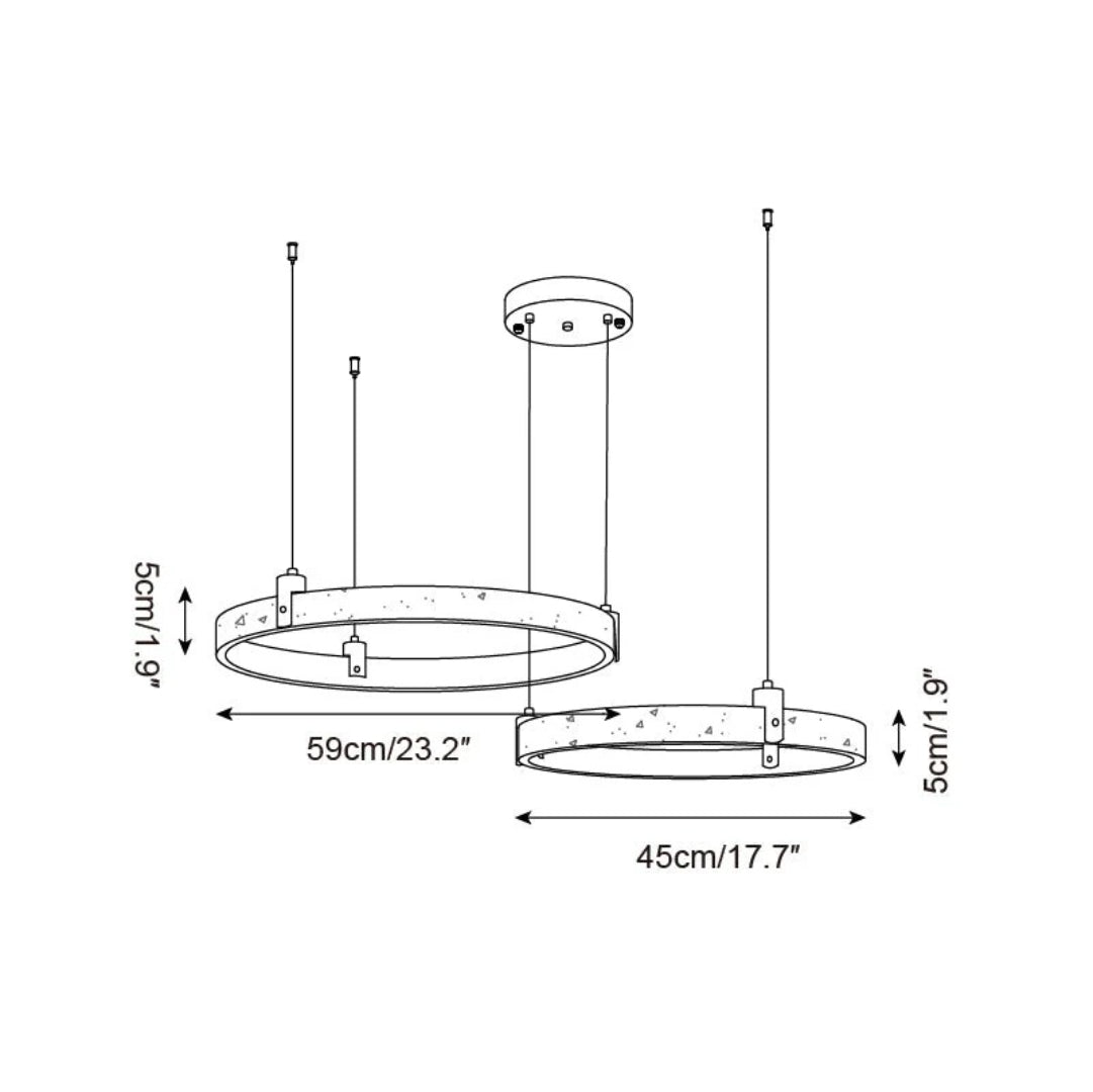 Stone Ring Pendant Light