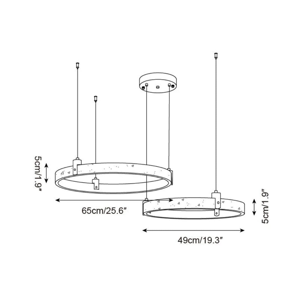 Stone Ring Pendant Light