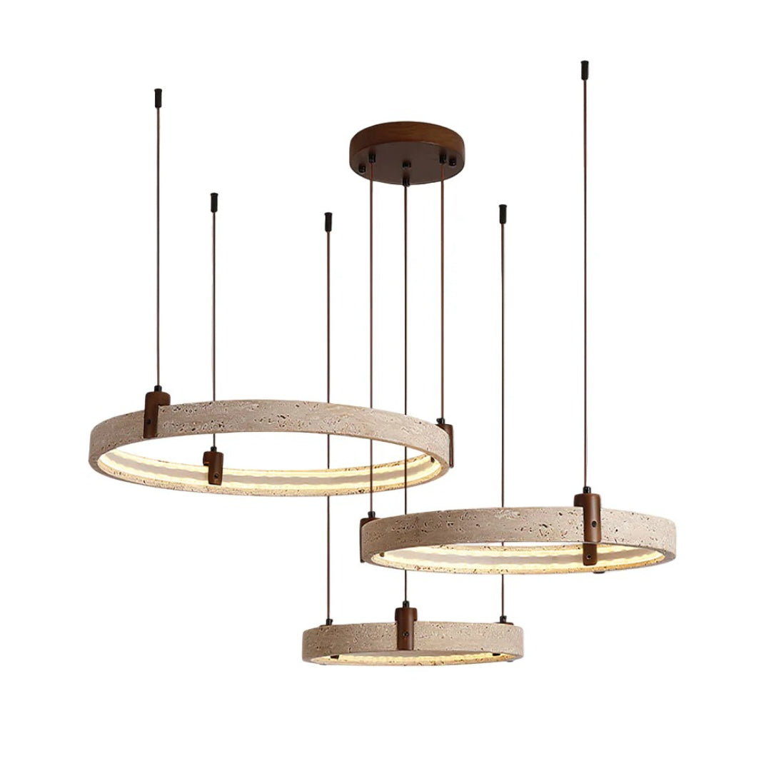 Stone Ring Pendant Light