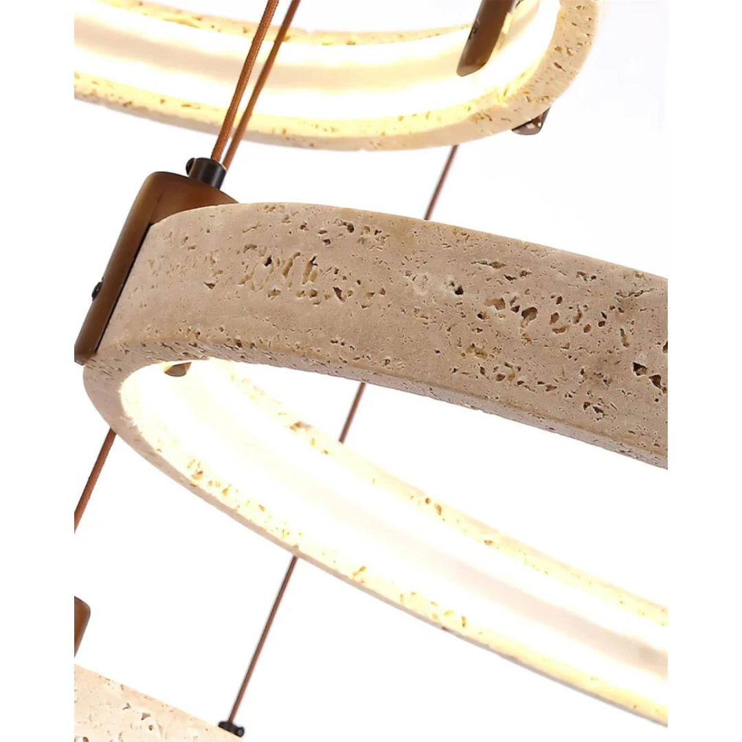 Stone Ring Pendant Light