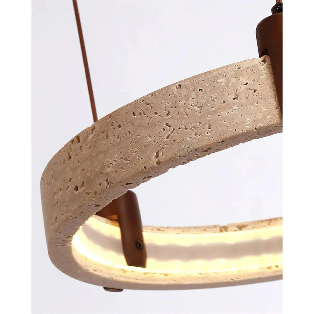 Stone Ring Pendant Light