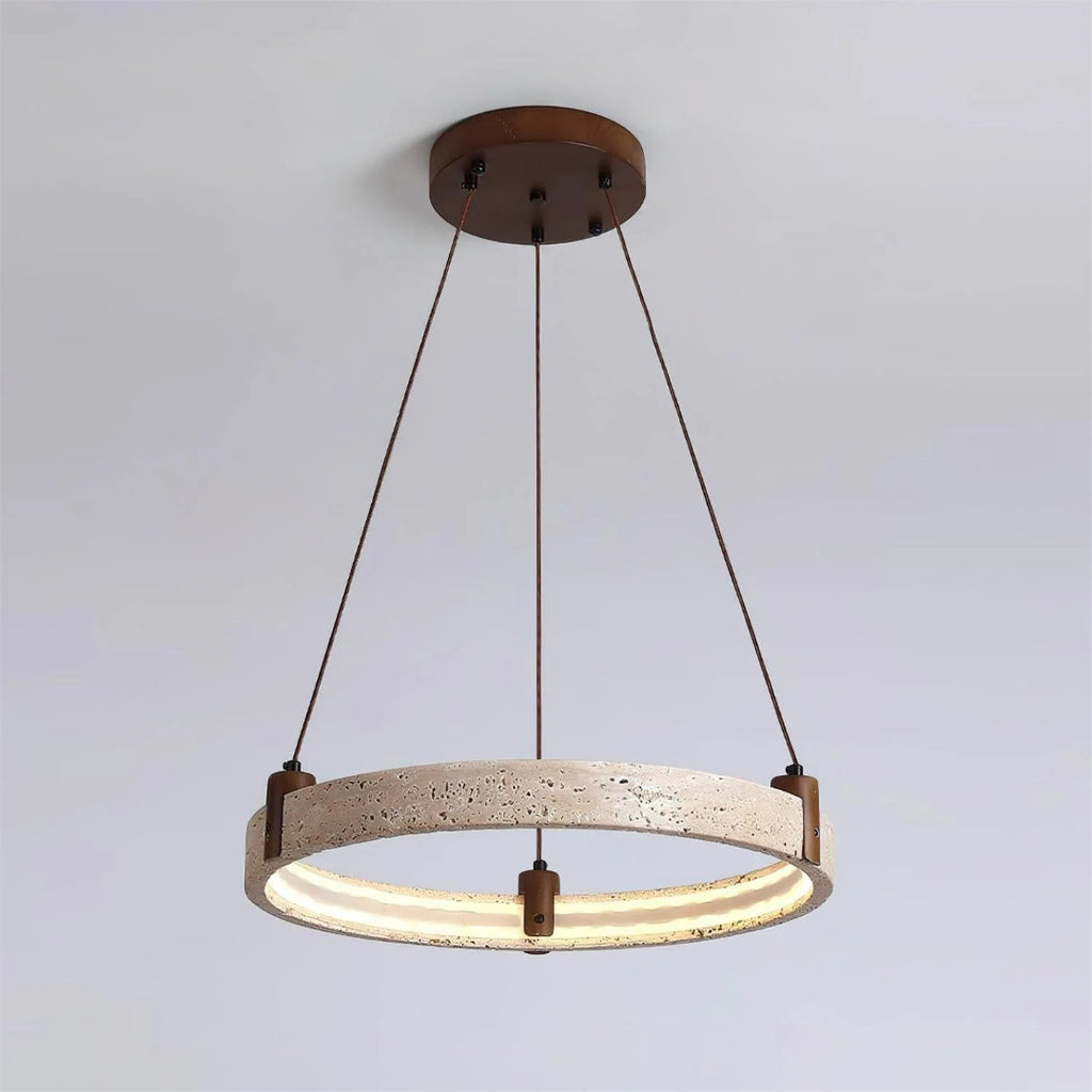 Stone Ring Pendant Light