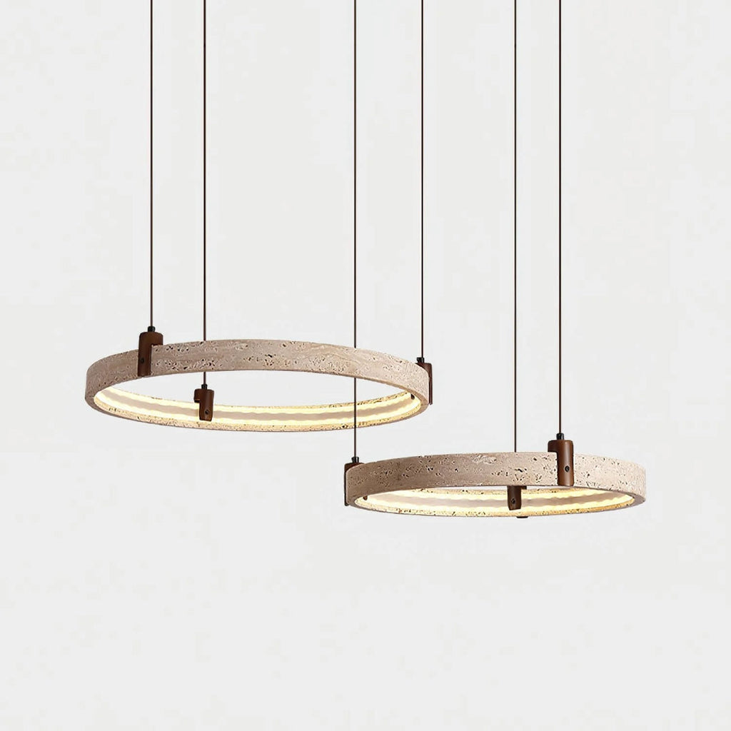Stone Ring Pendant Light