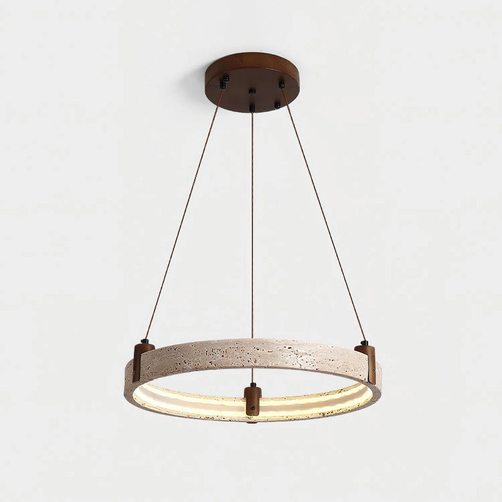 Stone Ring Pendant Light