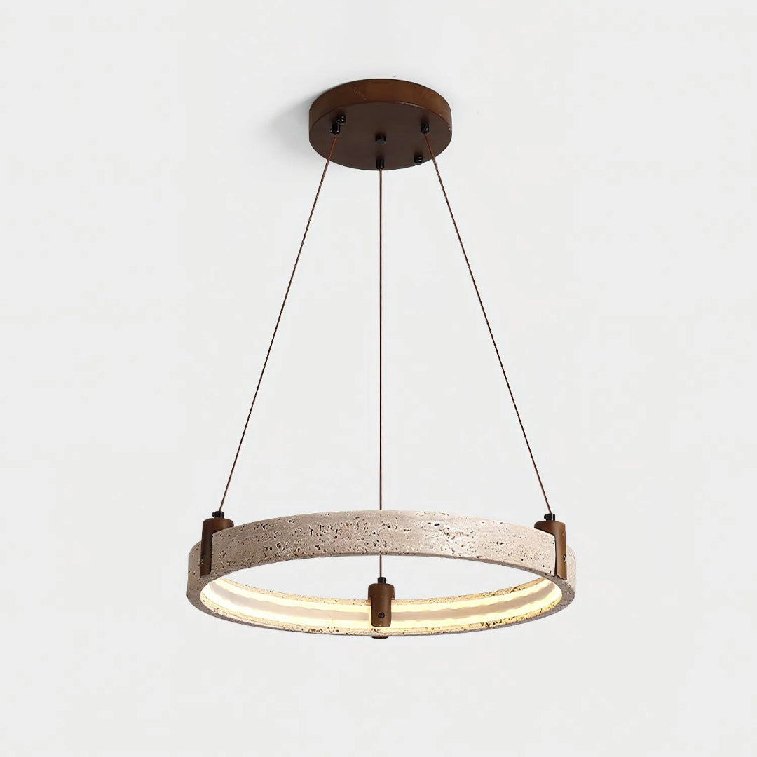 Stone Ring Pendant Light