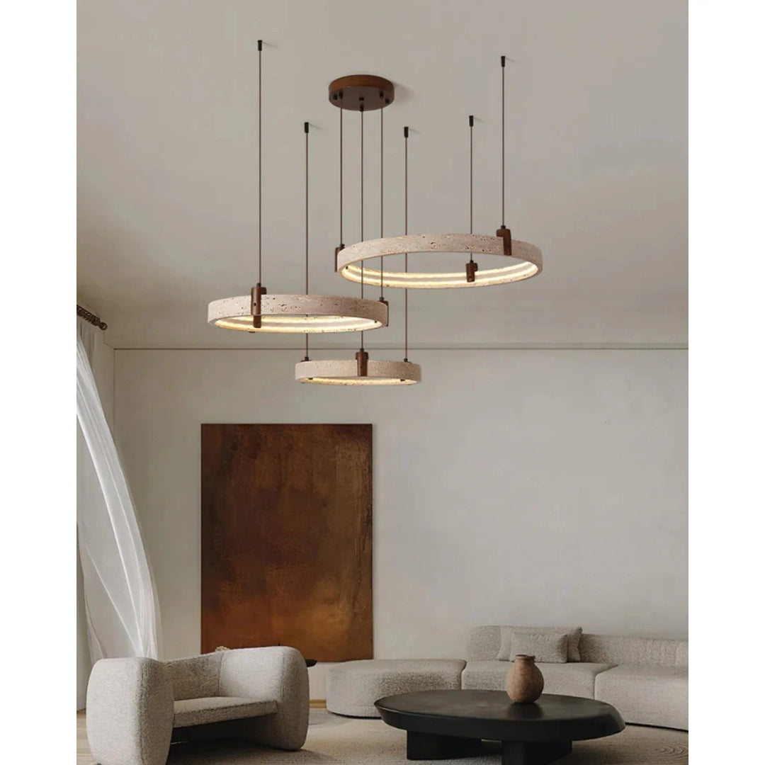 Stone Ring Pendant Light