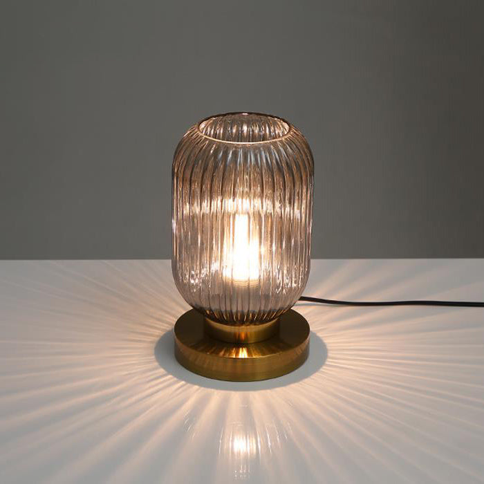 Table Lamp Glass and Iron | Modern Minimalist Style | Soft Ambient Lighting for Bedrooms and Living Room Side Tables