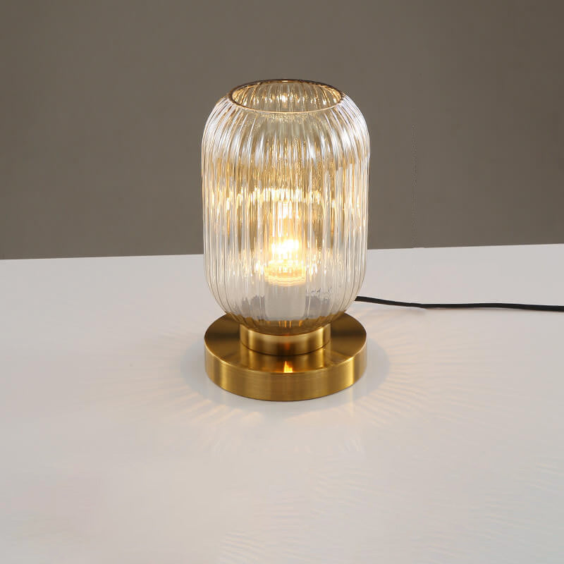 Table Lamp Glass and Iron | Modern Minimalist Style | Soft Ambient Lighting for Bedrooms and Living Room Side Tables