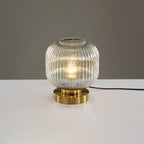 Table Lamp Glass and Iron | Modern Minimalist Style | Soft Ambient Lighting for Bedrooms and Living Room Side Tables