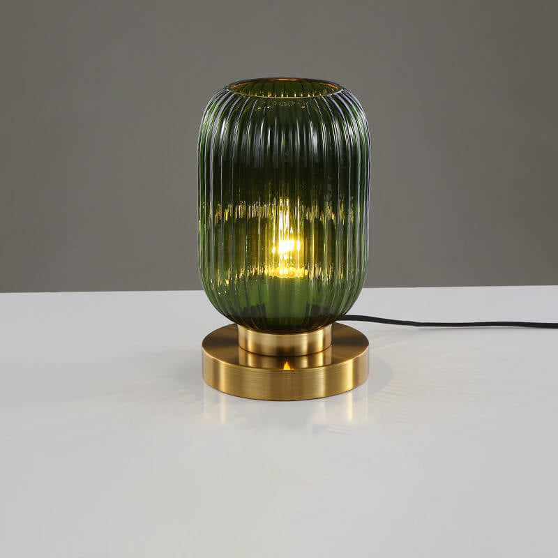 Table Lamp Glass and Iron | Modern Minimalist Style | Soft Ambient Lighting for Bedrooms and Living Room Side Tables