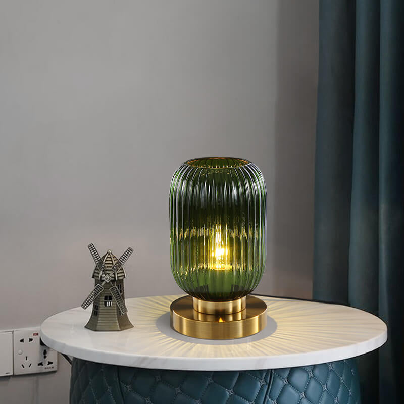 Table Lamp Glass and Iron | Modern Minimalist Style | Soft Ambient Lighting for Bedrooms and Living Room Side Tables