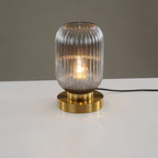 Table Lamp Glass and Iron | Modern Minimalist Style | Soft Ambient Lighting for Bedrooms and Living Room Side Tables