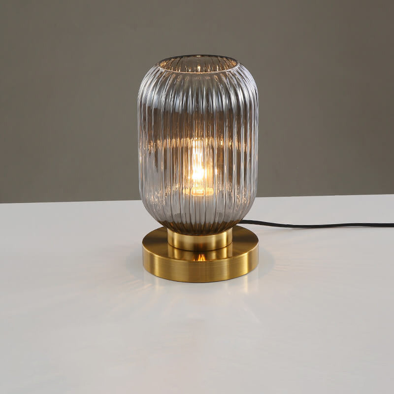 Table Lamp Glass and Iron | Modern Minimalist Style | Soft Ambient Lighting for Bedrooms and Living Room Side Tables