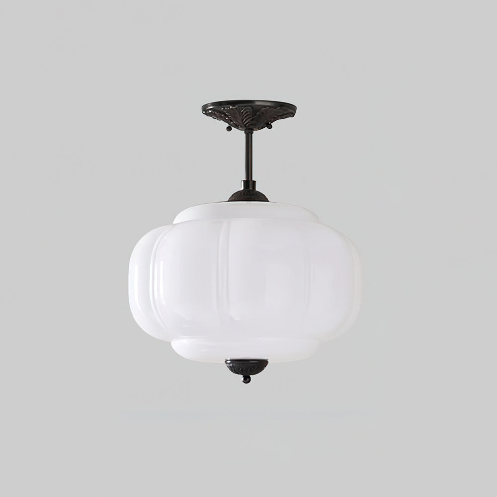Eldio Lampe Plafond Semi-Encastrée en Verre Vert - Neutralighting