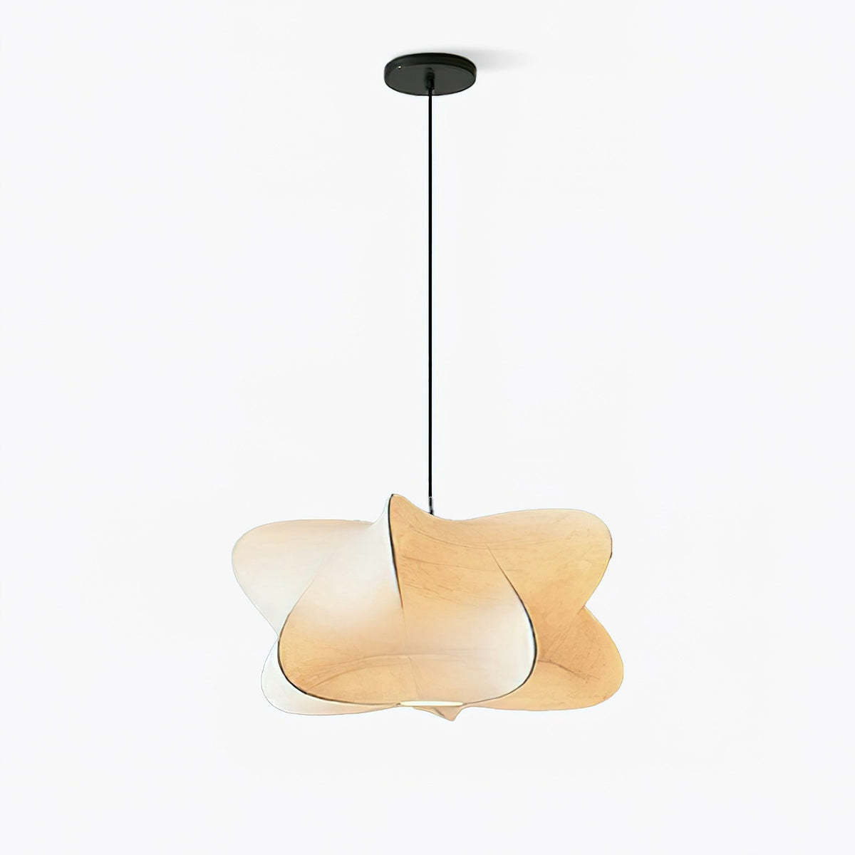 Mulberry Silk Pendant Light | Adjustable Metal Suspension | Soft Diffused Lighting for Living Rooms and Bedrooms