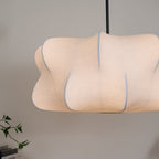 Mulberry Silk Pendant Light | Adjustable Metal Suspension | Soft Diffused Lighting for Living Rooms and Bedrooms