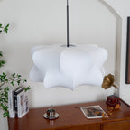 Mulberry Silk Pendant Light | Adjustable Metal Suspension | Soft Diffused Lighting for Living Rooms and Bedrooms
