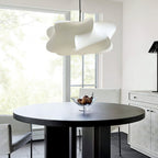 Mulberry Silk Pendant Light | Adjustable Metal Suspension | Soft Diffused Lighting for Living Rooms and Bedrooms