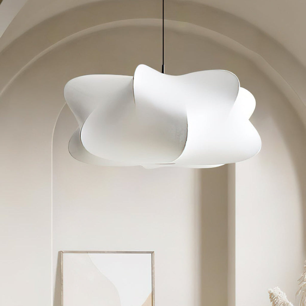 Mulberry Silk Pendant Light | Adjustable Metal Suspension | Soft Diffused Lighting for Living Rooms and Bedrooms