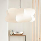 Mulberry Silk Pendant Light | Adjustable Metal Suspension | Soft Diffused Lighting for Living Rooms and Bedrooms