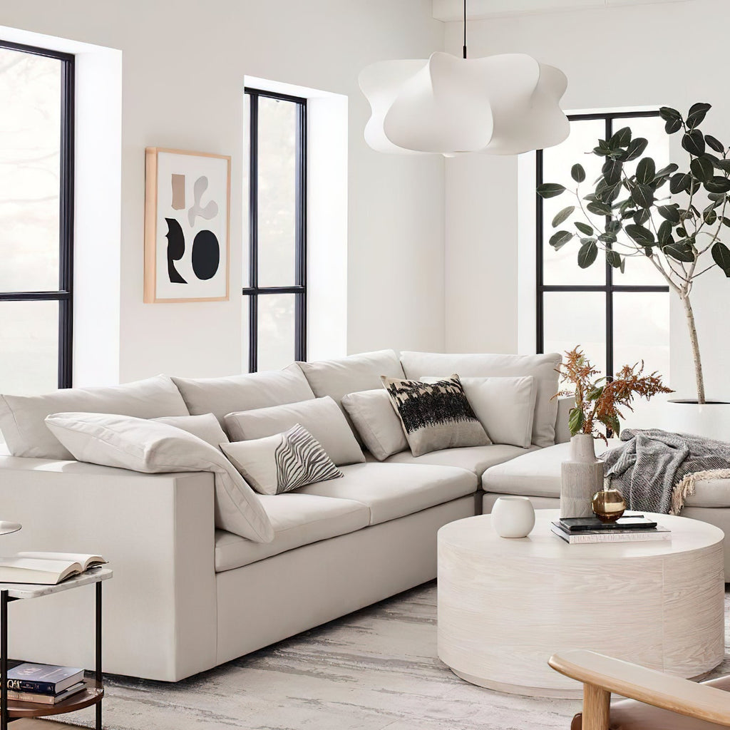 Mulberry Silk Pendant Light | Adjustable Metal Suspension | Soft Diffused Lighting for Living Rooms and Bedrooms