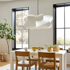 Mulberry Silk Pendant Light | Adjustable Metal Suspension | Soft Diffused Lighting for Living Rooms and Bedrooms