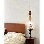 Travertine Wood Pendant Light