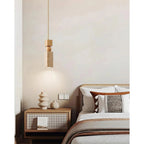 Travertine Wood Pendant Light