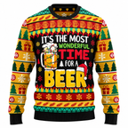 Men's Jingle Beers Christmas Sweater – Funny 3D Printed Unisex Holiday Pullover
