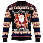Men's Jingle Beers Christmas Sweater – Funny 3D Printed Unisex Holiday Pullover