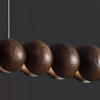 Minimalist Wooden Bead Pendant Light