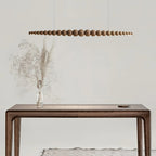 Minimalist Wooden Bead Pendant Light