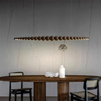 Minimalist Wooden Bead Pendant Light