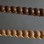 Minimalist Wooden Bead Pendant Light